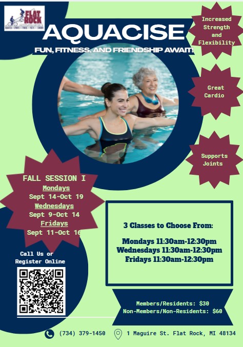 Fall 2026 Session I Aquacise